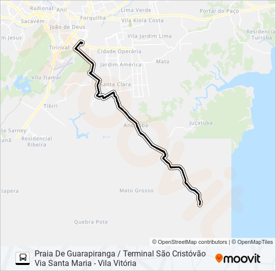 A Guarapiranga Terminal S O Crist V O Route Schedules Stops Maps