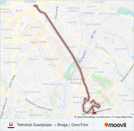 Rota Da Linha Braga Curitiba Via Ouro Fino Hor Rios Paradas E Mapas