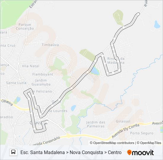 Rota da linha col colegial horários paradas e mapas Esc Santa