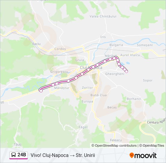 B Route Schedules Stops Maps Vivo Cluj Napoca Str Unirii