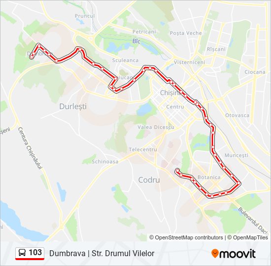 103 Route Schedules Stops Maps Dumbrava Str Drumul Vilelor