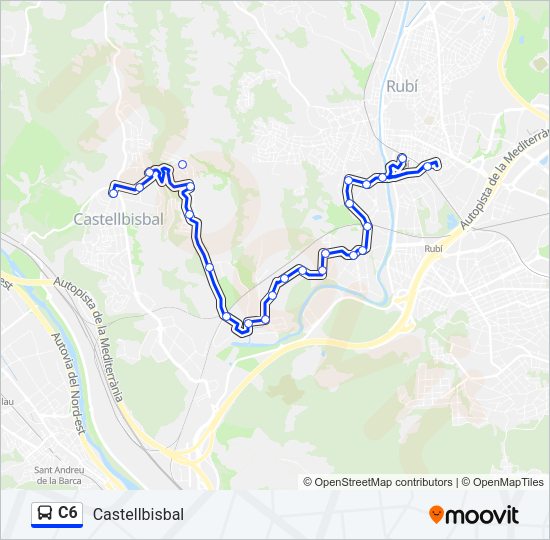 Línea c6 horarios paradas y mapas Castellbisbal Actualizado