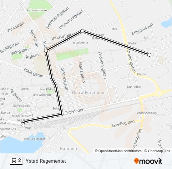 Rutt Tidtabeller H Llplatser Kartor Ystad Regementet Uppdaterat