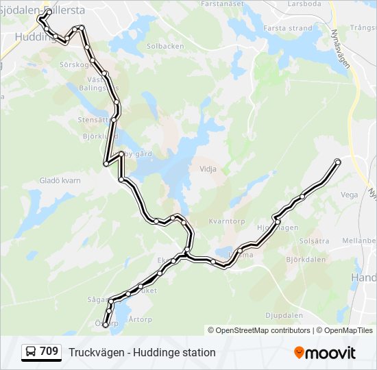 Rutt Tidtabeller H Llplatser Kartor Huddinge Station Uppdaterat