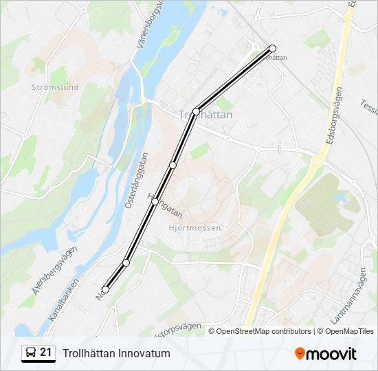 Rutt Tidtabeller H Llplatser Kartor Trollh Ttan Innovatum