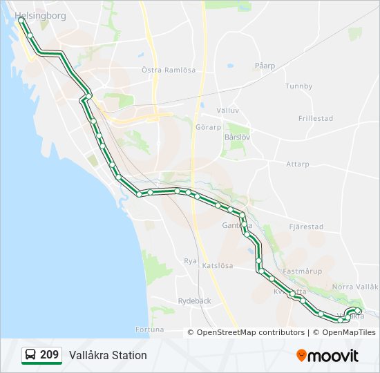 209 Route Schedules Stops Maps Vallåkra Station Updated