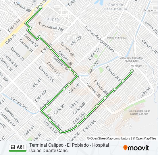 Ruta A81 Horarios Paradas Y Mapas Cl 83 Entre Kr 28d Y Cl 82