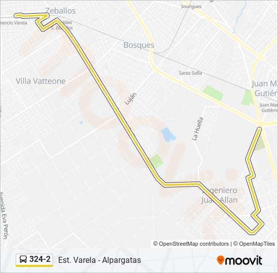 Ruta 3242 Horarios Paradas Y Mapas Est Varela Alpargatas