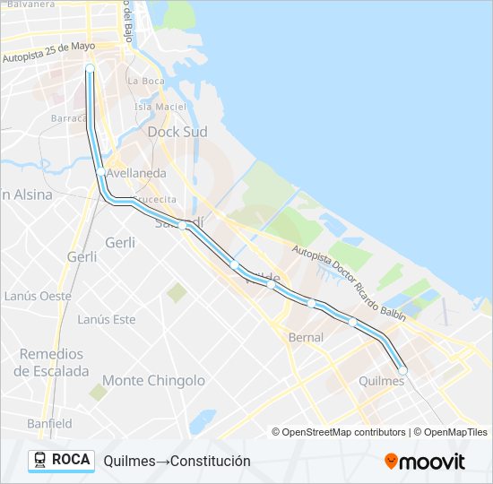 Ruta Roca Horarios Paradas Y Mapas Quilmesconstituci N Actualizado