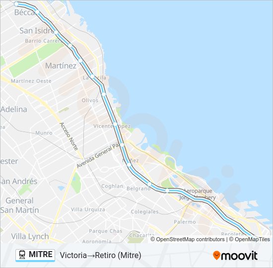 Ruta Mitre Horarios Paradas Y Mapas VictoriaRetiro Lm Actualizado