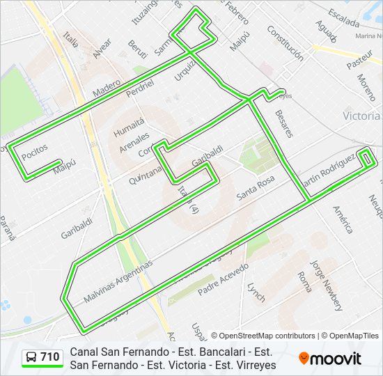 Ruta 710 Horarios Paradas Y Mapas Est Victoria Fate Actualizado