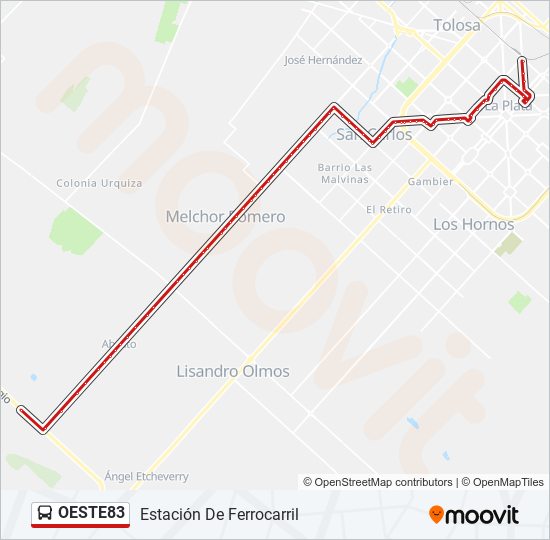 Ruta Oeste Horarios Paradas Y Mapas Estaci N De Ferrocarril