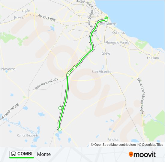 Ruta Combi Horarios Paradas Y Mapas Monte Actualizado