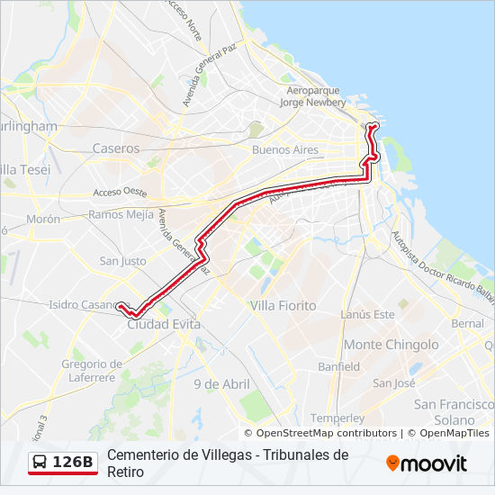 Ruta B Horarios Paradas Y Mapas Tribunales De Retiro Actualizado My