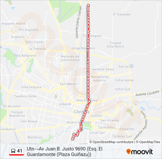 Ruta Horarios Paradas Y Mapas Utnav Juan B Justo Esq