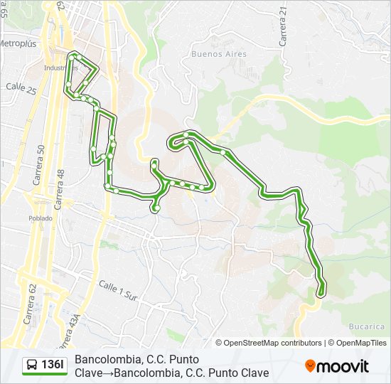 Ruta I Horarios Paradas Y Mapas Bancolombia C C Punto Clave