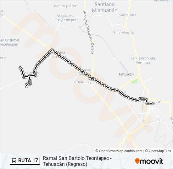 Ruta Horarios Paradas Y Mapas Ramal San Bartolo Teontepec