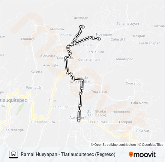 Ruta La Granja Horarios Paradas Y Mapas Ramal Hueyapan