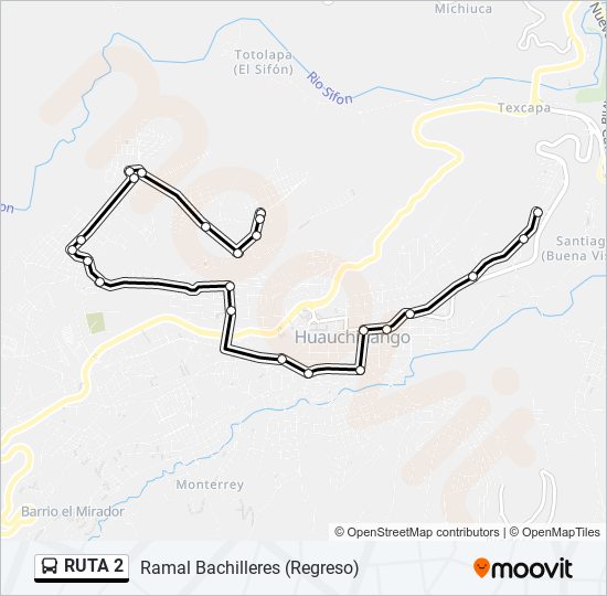 Ruta 2 Horarios Paradas Y Mapas Ramal Bachilleres Regreso