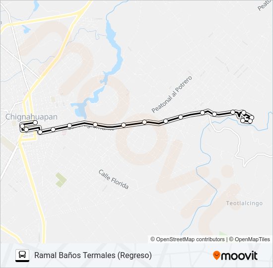 Ruta baños termales horarios paradas y mapas Ramal Baños Termales