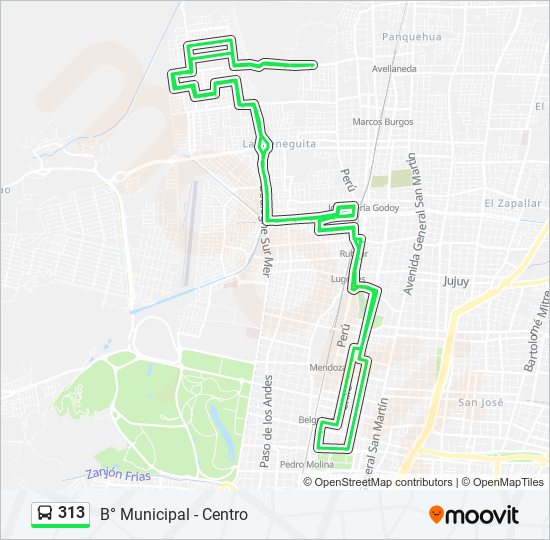 Ruta 313 Horarios Paradas Y Mapas B Municipal Centro Actualizado