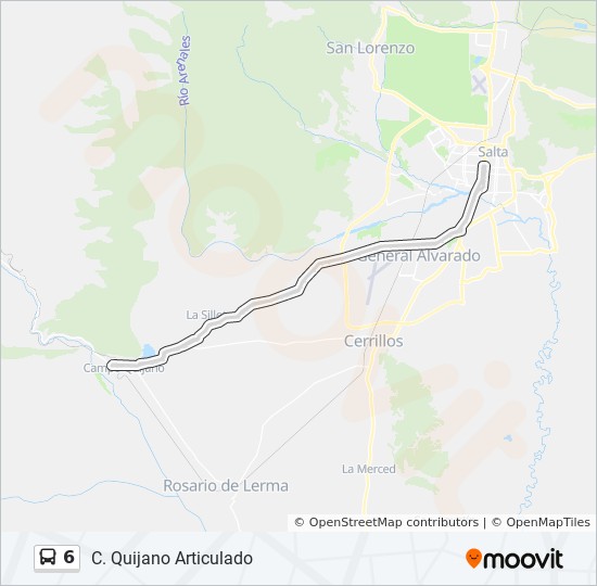 Ruta 6 Horarios Paradas Y Mapas C Quijano Actualizado