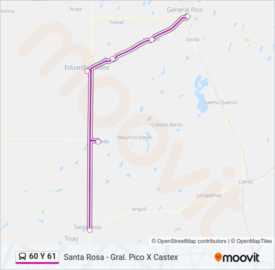 Ruta 60 61 Horarios Paradas Y Mapas Santa Rosa Gral Pico X