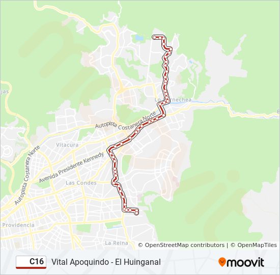 Ruta C Horarios Paradas Y Mapas Vital Apoquindo Actualizado