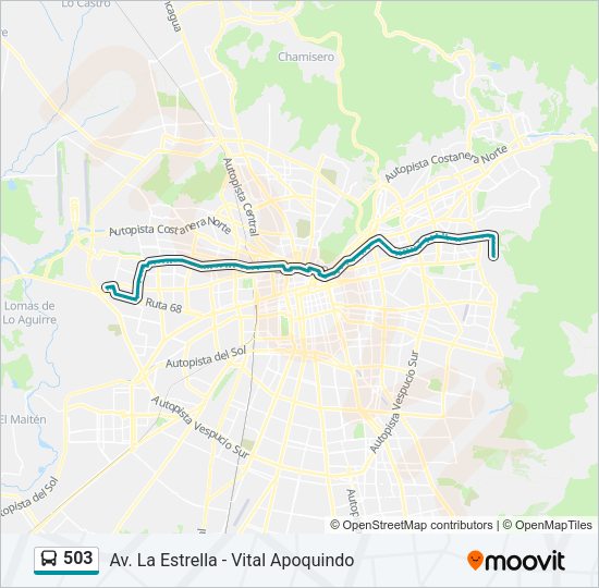 Ruta 503 Horarios Paradas Y Mapas Vital Apoquindo Actualizado