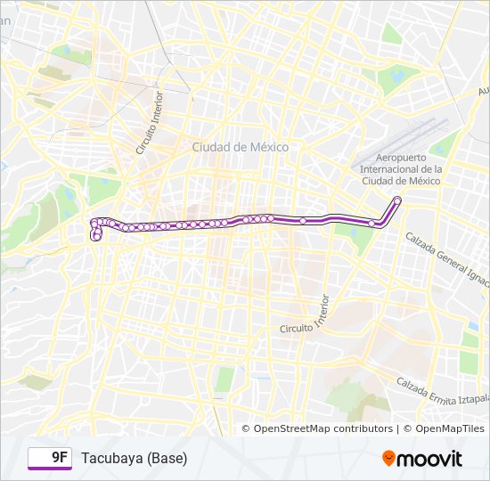 Ruta F Horarios Paradas Y Mapas Tacubaya Base Actualizado