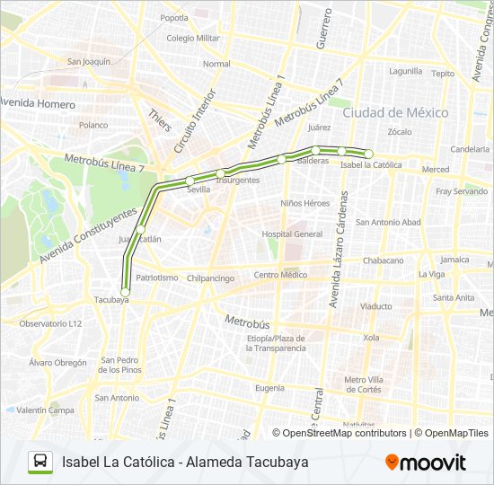 Ruta Ordinario L Horarios Paradas Y Mapas Alameda Tacubaya Actualizado