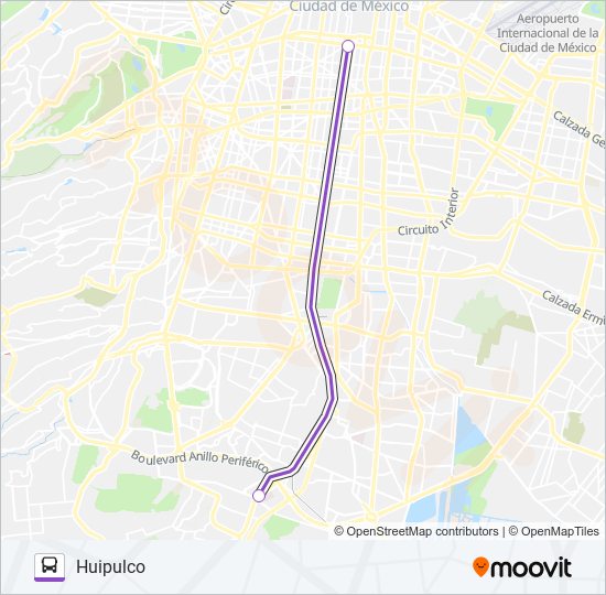 Ruta Horarios Paradas Y Mapas Huipulco Actualizado Hot Sex Picture