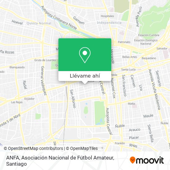 C Mo Llegar A Anfa Asociaci N Nacional De F Tbol Amateur En Santiago