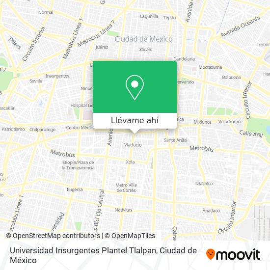 Cómo llegar a Universidad Insurgentes Plantel Tlalpan en Cuauhtémoc en