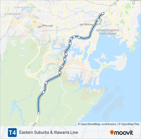 T Route Schedules Stops Maps Waterfall Via Wolli Creek Updated