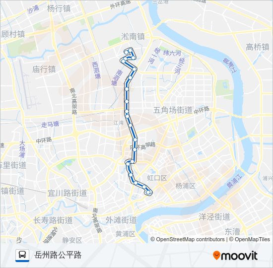 公交751路的线路图