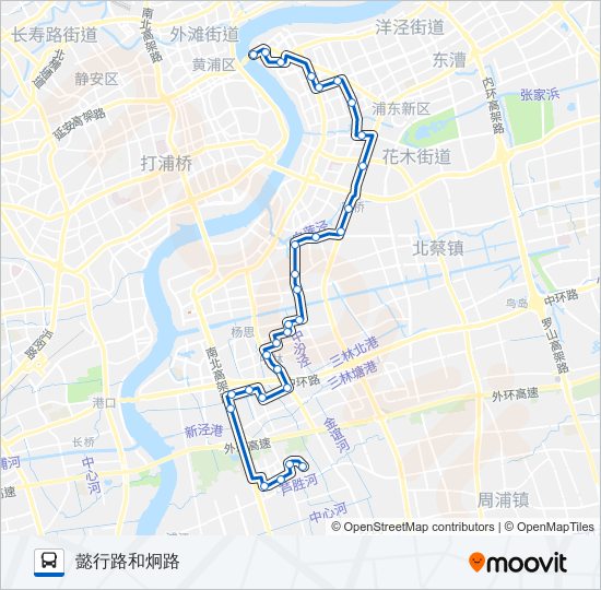 公交583路的线路图