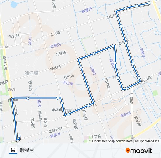 公交浦江8路的线路图