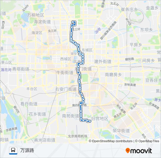 公交夜2路的线路图