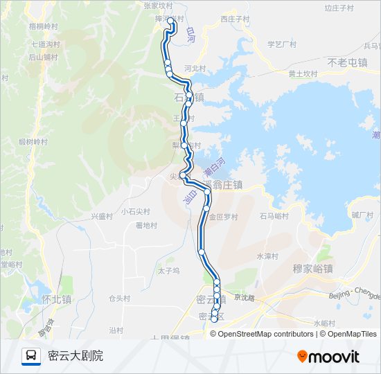 公交密67路的线路图