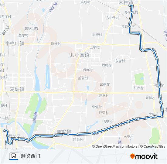 公交顺45路的线路图