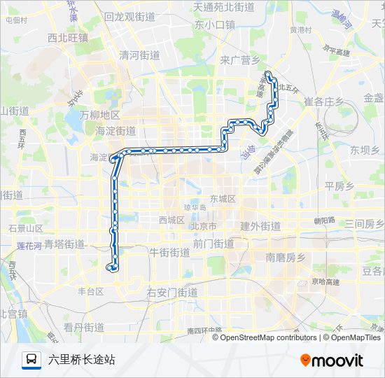 公交运通201路的线路图