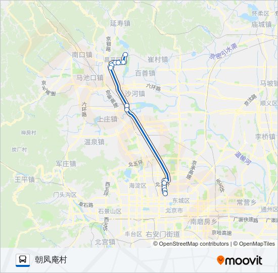 345快路线:日程,站点和地图-朝凤庵村