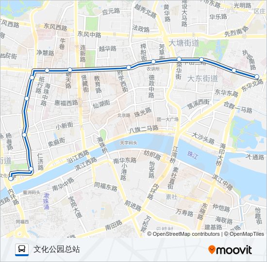 公交102路的线路图