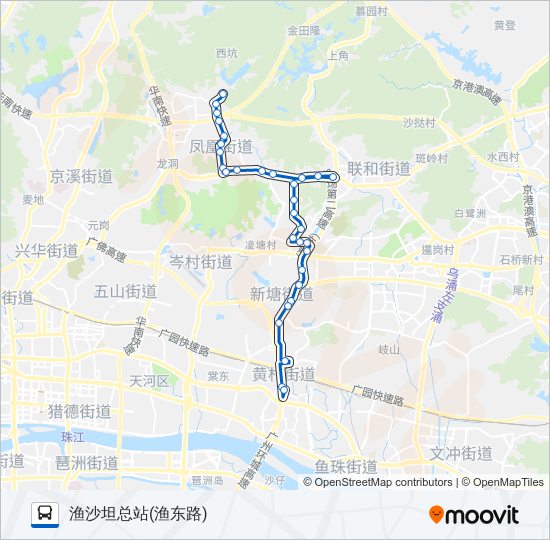 公交497路的线路图