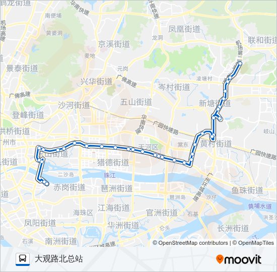 548路路线:日程,站点和地图-大观路北总站