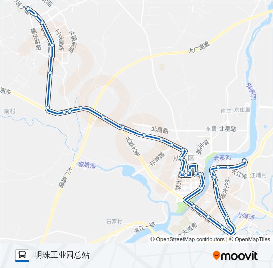 从化3路路线:日程,站点和地图-明珠工业园总站