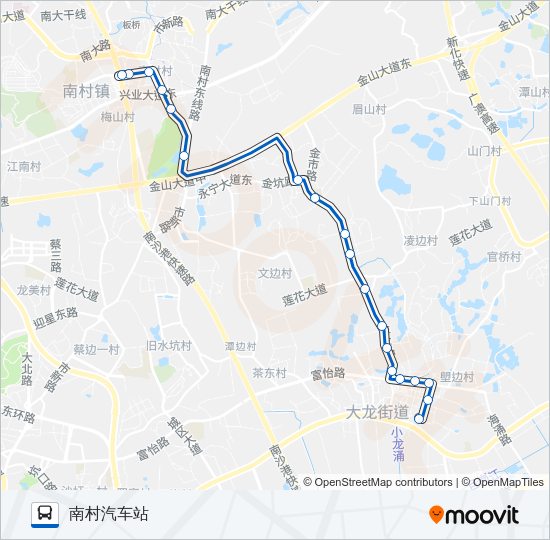 公交番72路的线路图