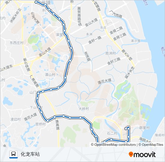 公交番128路的线路图