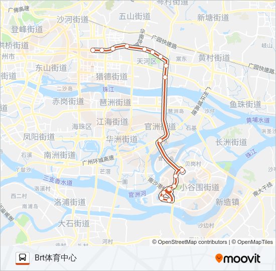 b25路路线:日程,站点和地图-brt体育中心